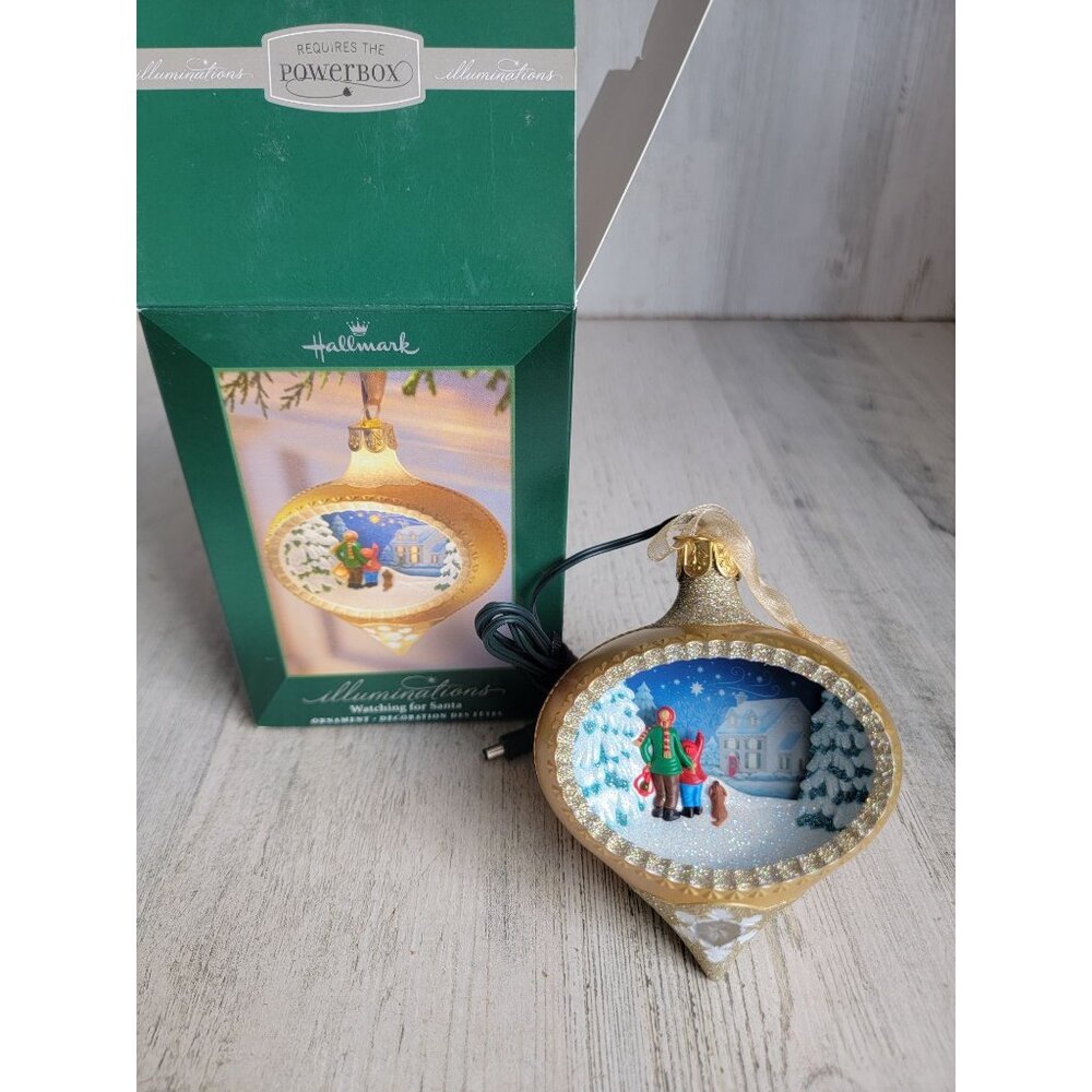 Hallmark illumination watching for Santa ornament Xmas
